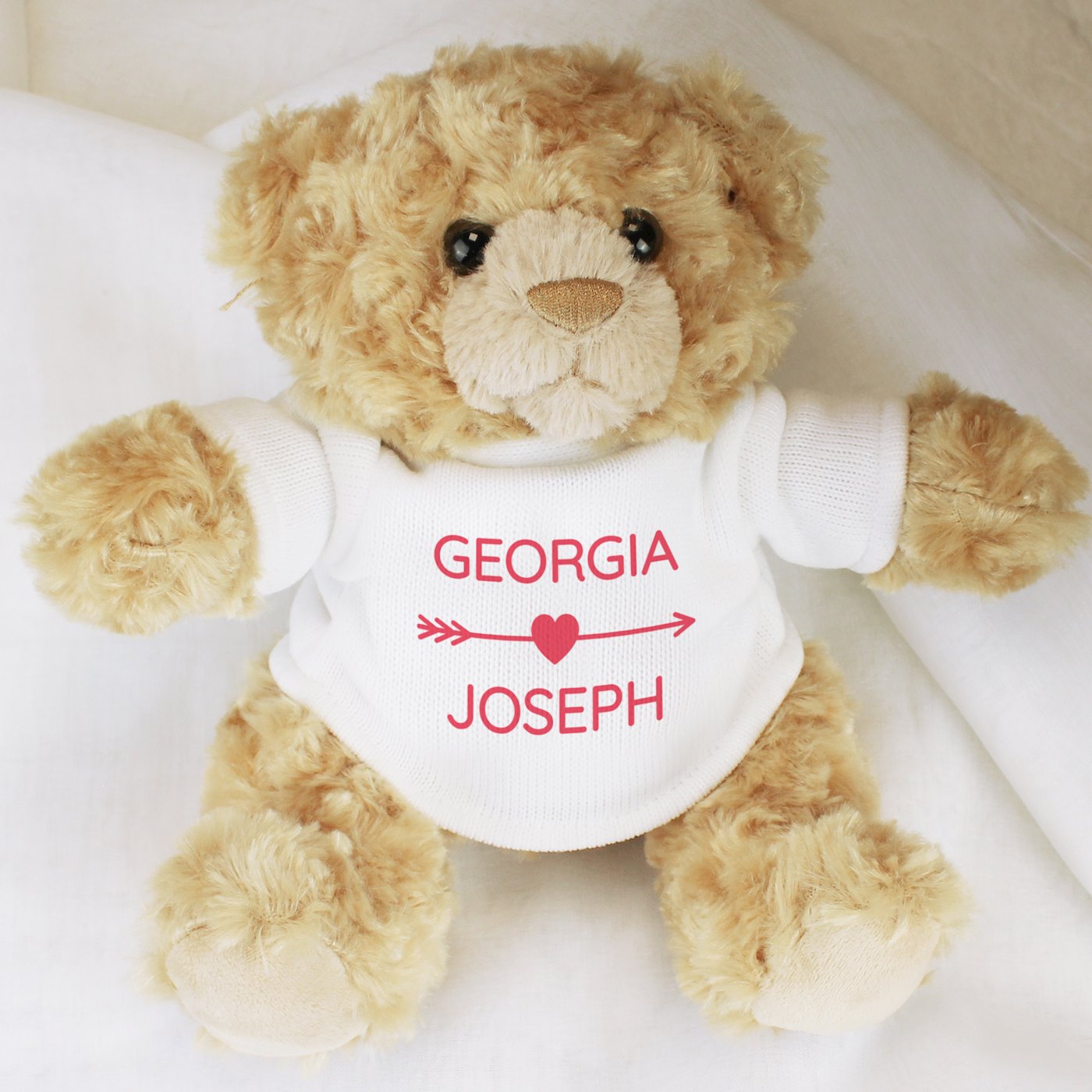 Personalised Cupids Love Heart Teddy Bear | SpecialMoment.co.uk