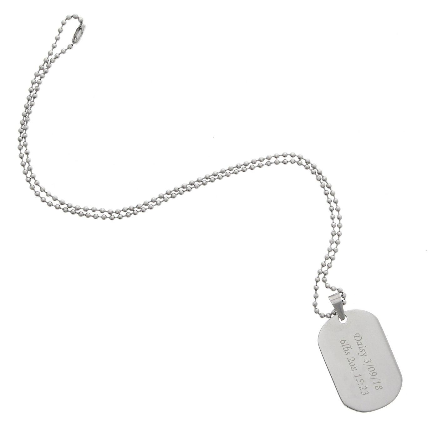 EIO Gifts Personalised Medical Alert Symbol I-C-E/SOS Identity Dog Tag Necklace/Pendant - Engraved With Your Custom Text - Foto 10